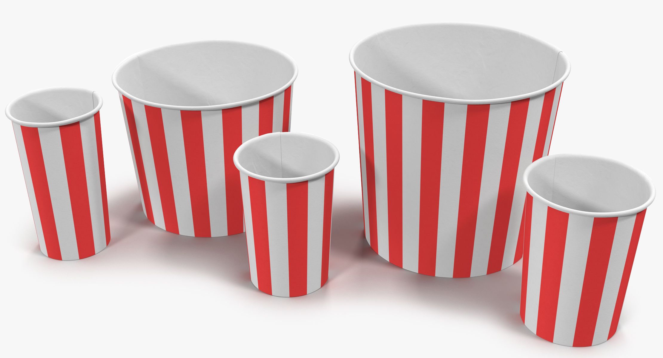 Tassen Popcorn 1 3d model