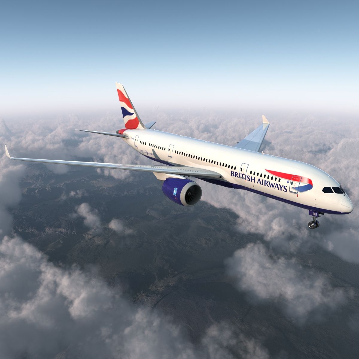 Boeing 787-3 British Airways Modelo 3D Modelo 3D $129 - .max .3ds .c4d ...