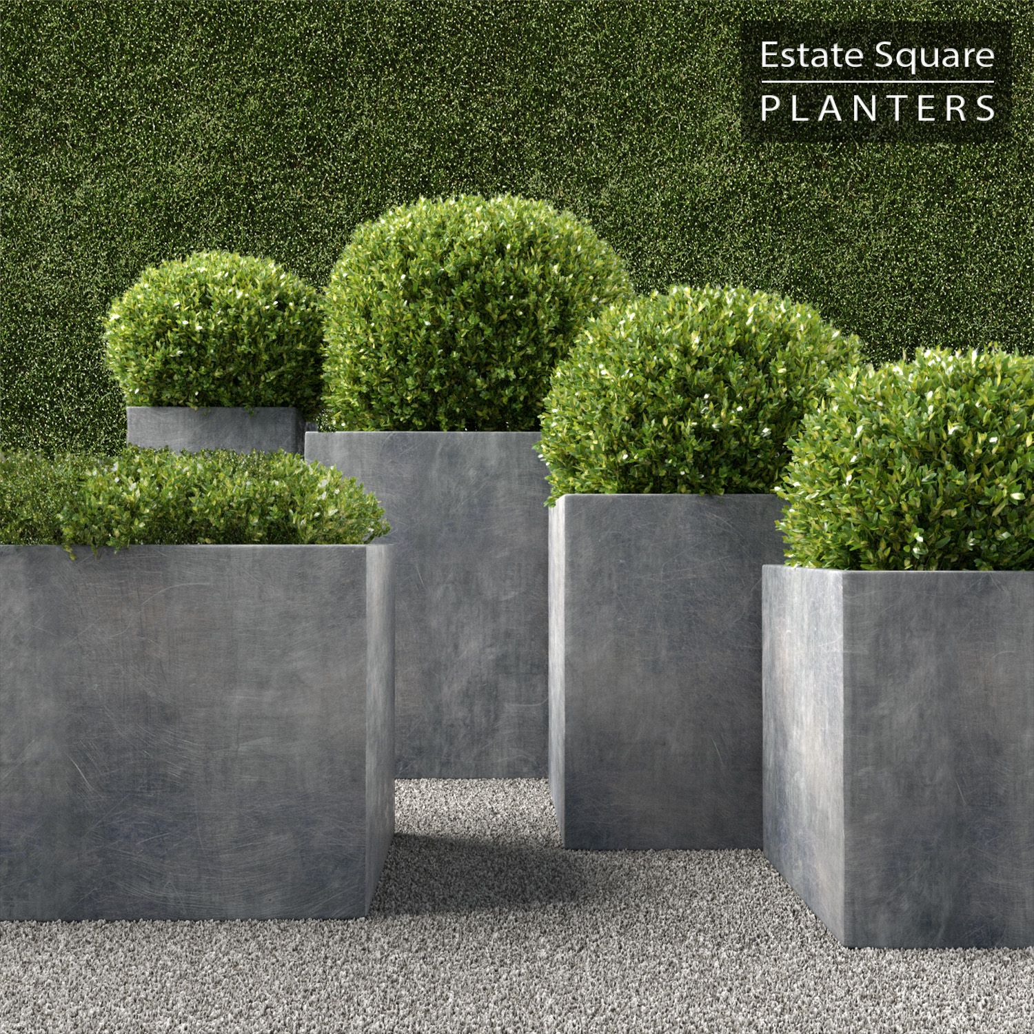 RH Square Planters 3d model