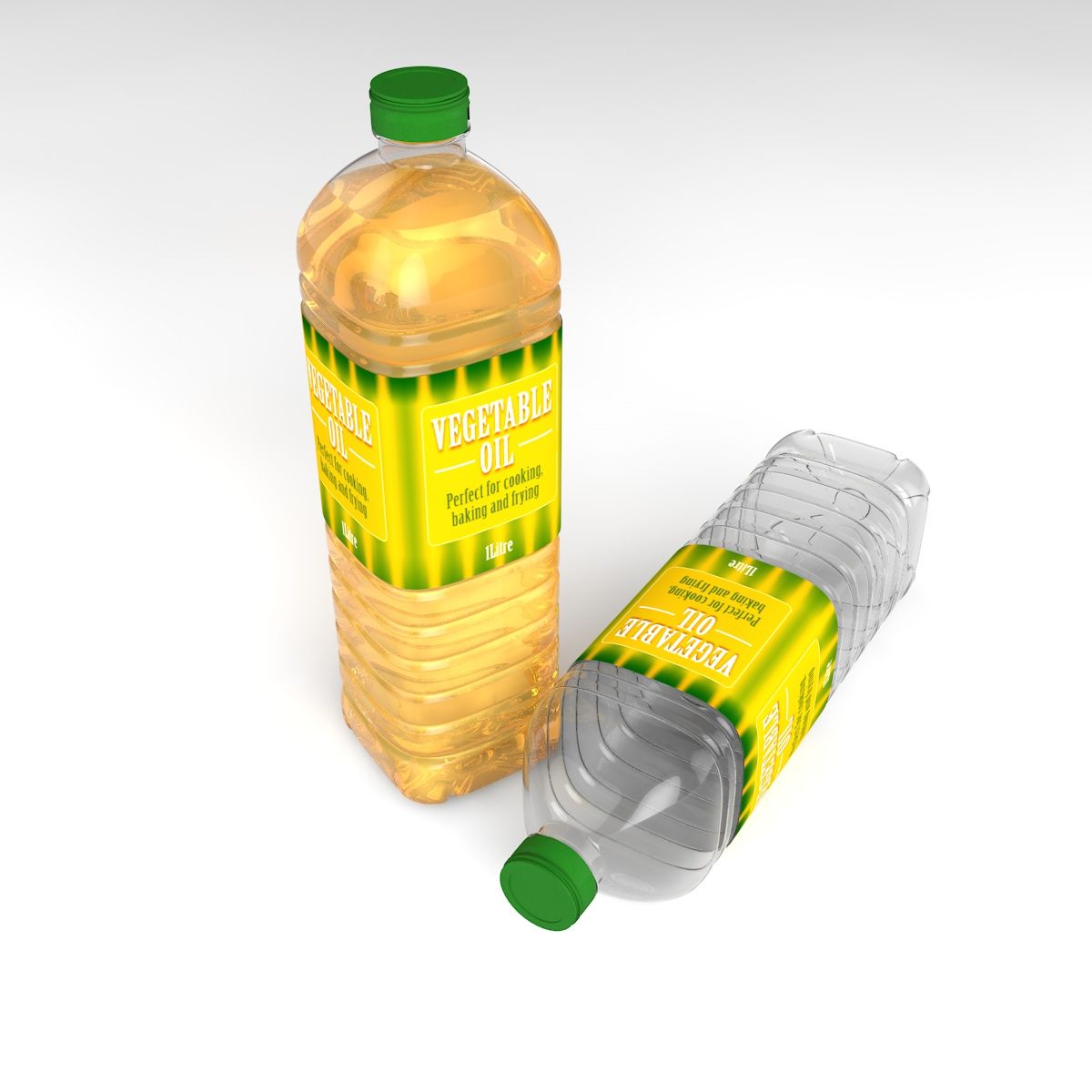 食用油のボトル 3d model