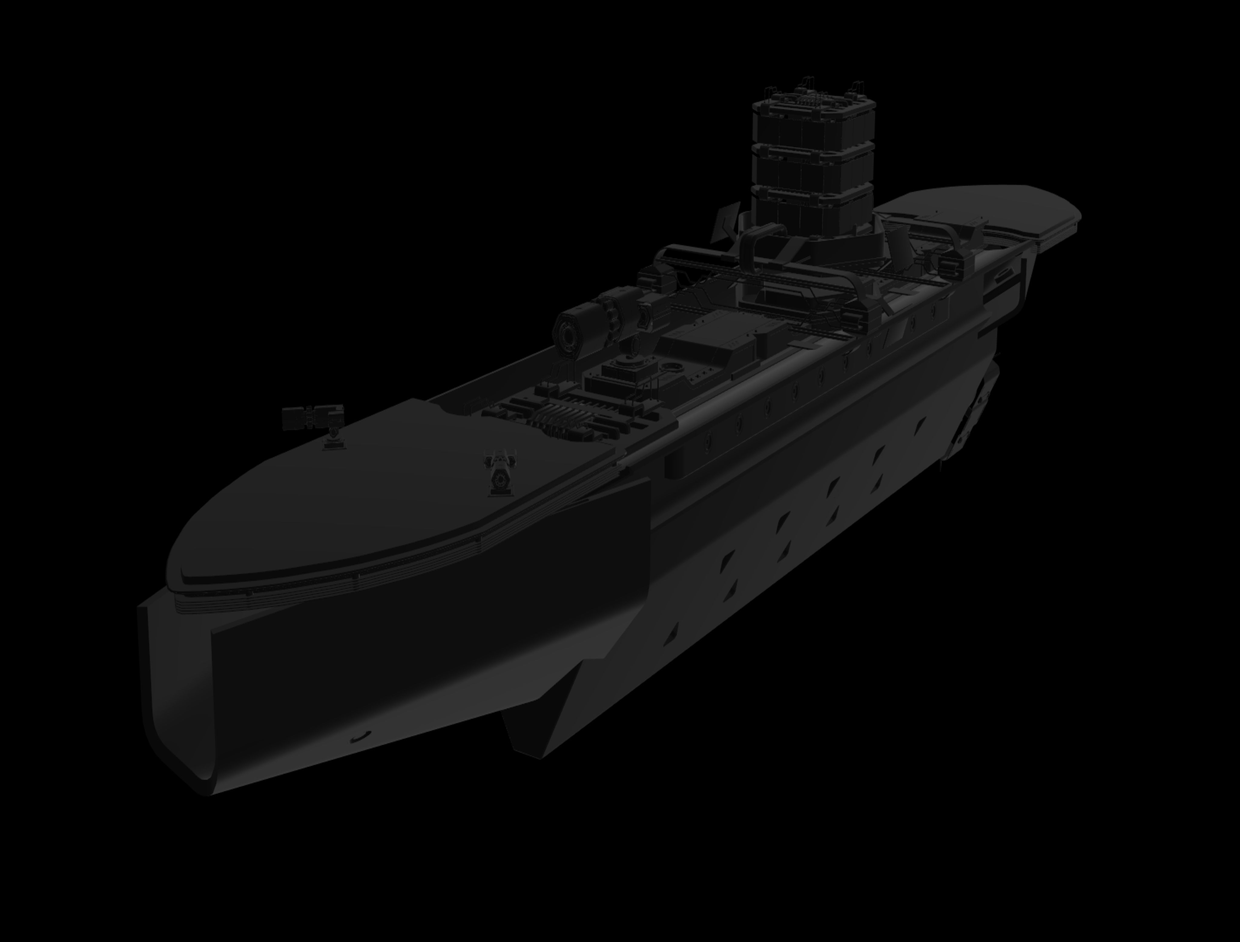 savaş gemisi 3d model