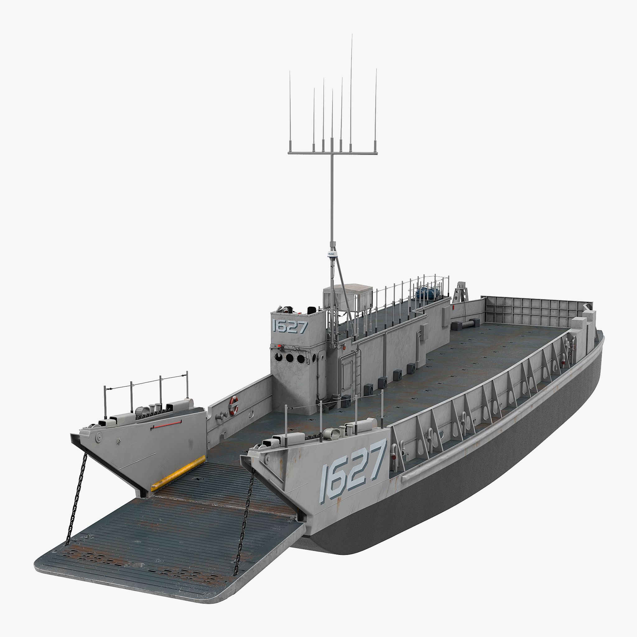 Landing Craft Utility Class 1627 manipuliert 3d model