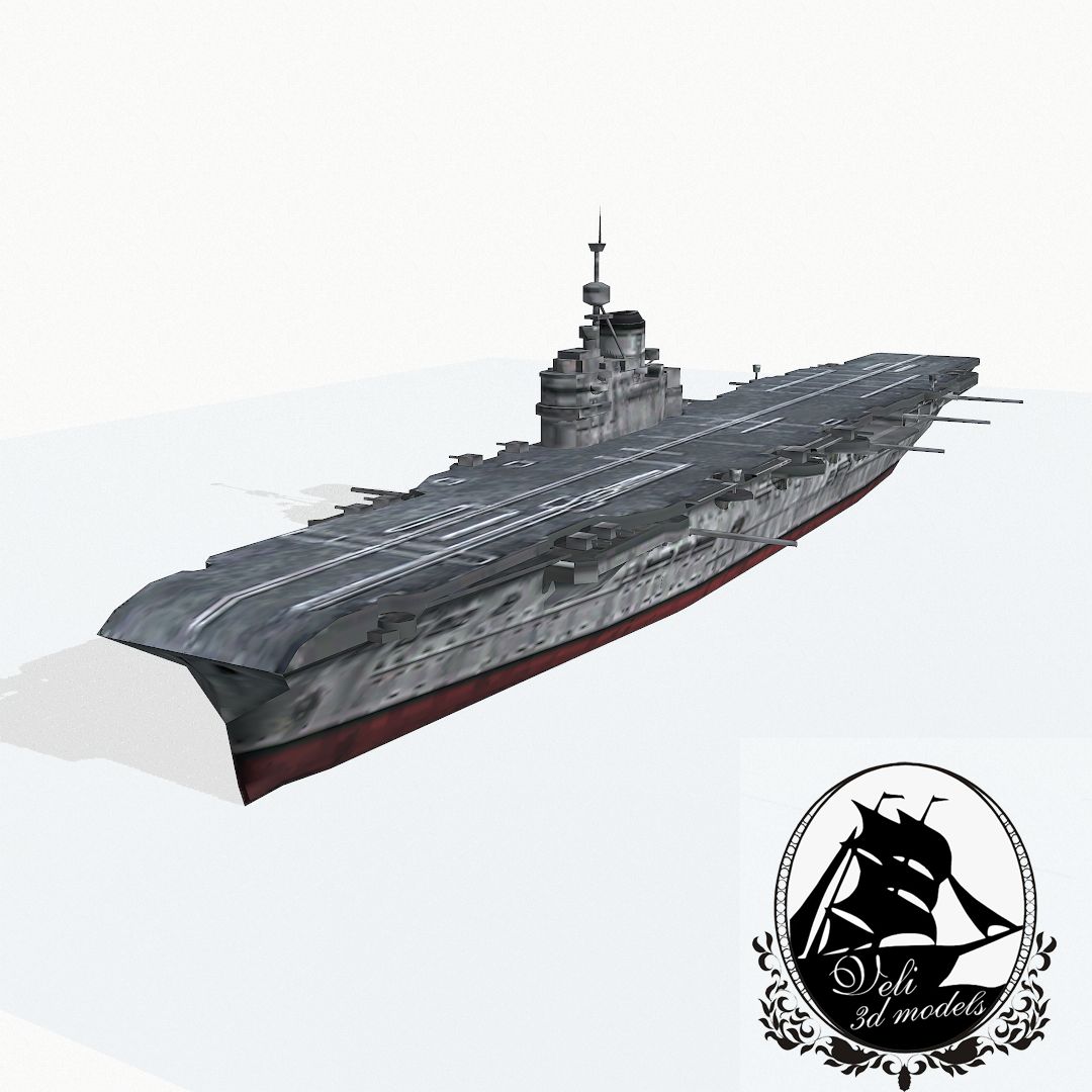 Illustrious-class aircraft carrier 3d model