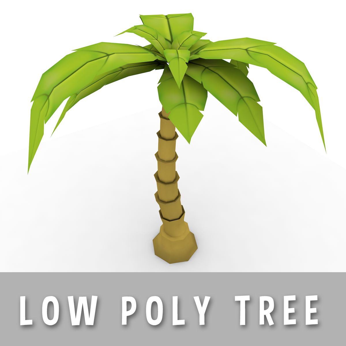 Comic Palme (Niedriges Poly) 3d model