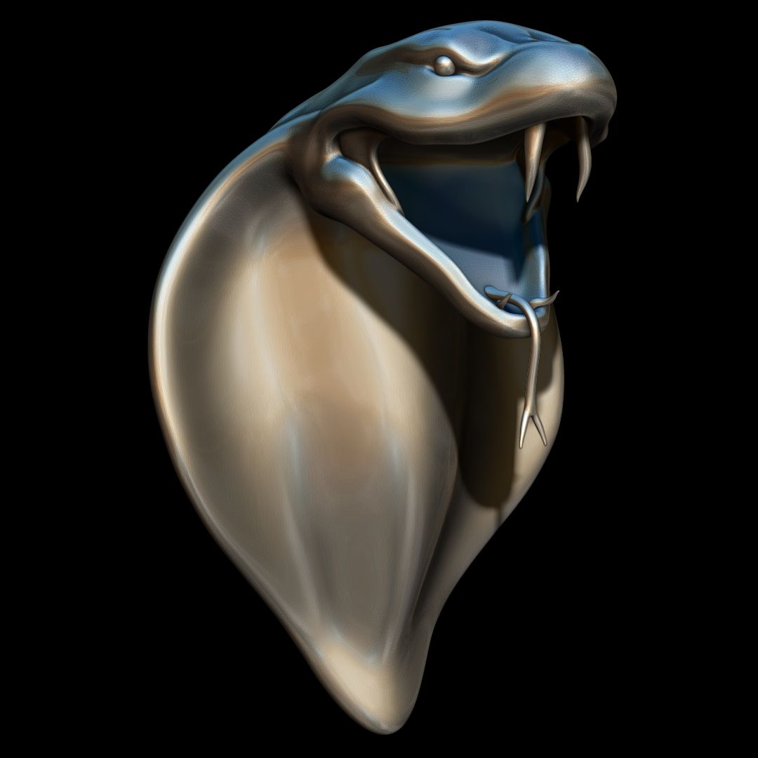 Snake head sculpture 3d model