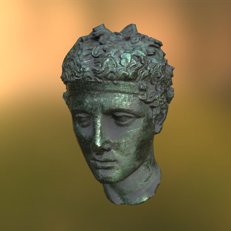 Griechischer Statuenkopf 3d model