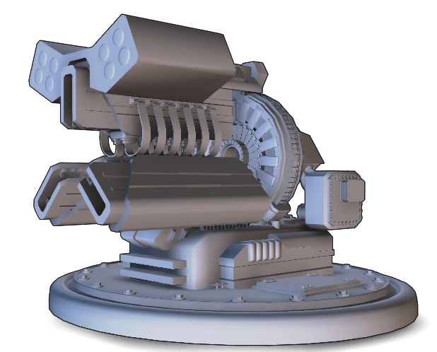 Railgun Turret - Model Only 3d model