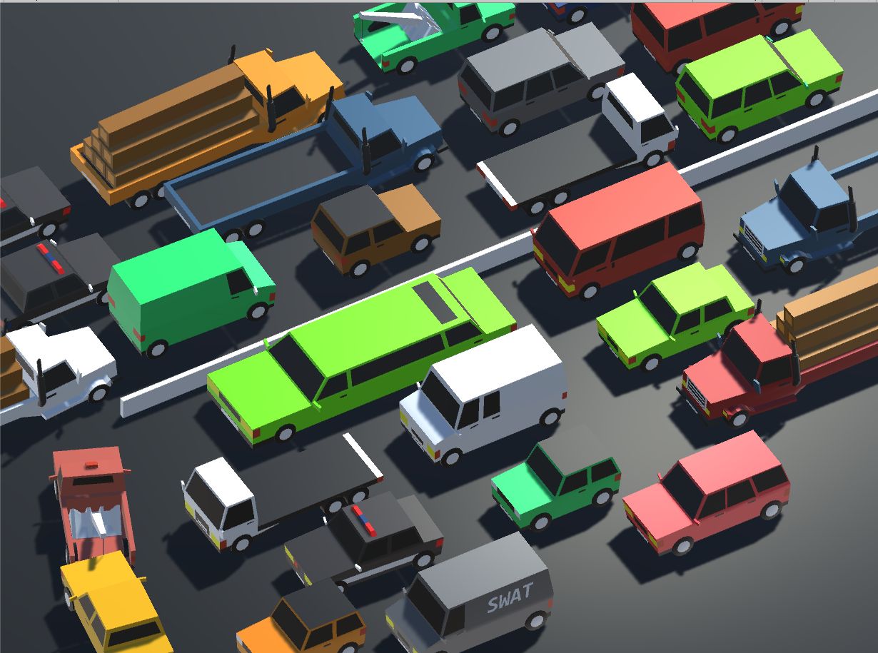 Pack de carros tipo Low Poly Toon com 10 + Veículos 3d model