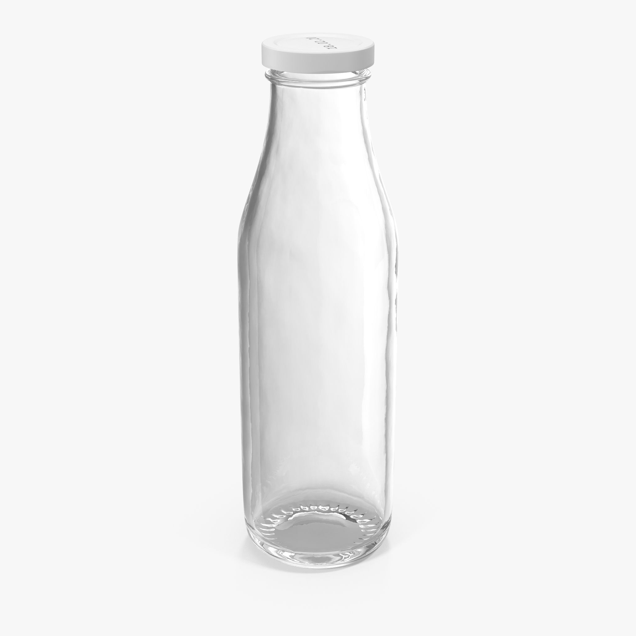 Milk Half Gallon Glass Bottle Empty 3d model