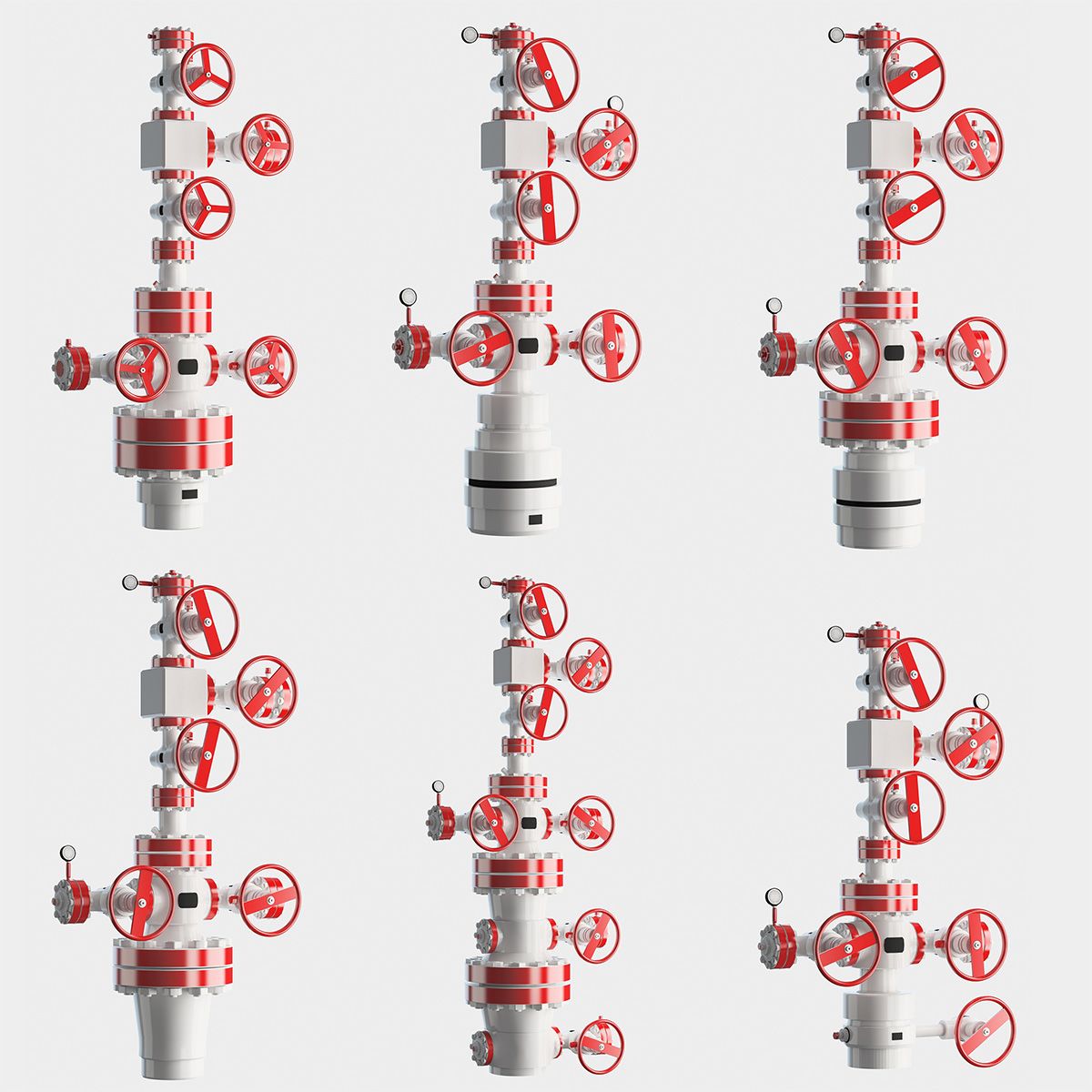 Oilfield Wellhead Christmas Tree 3d model