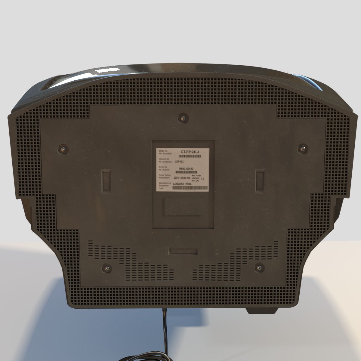 CRT Television royalty-free 3d model - Preview no. 15