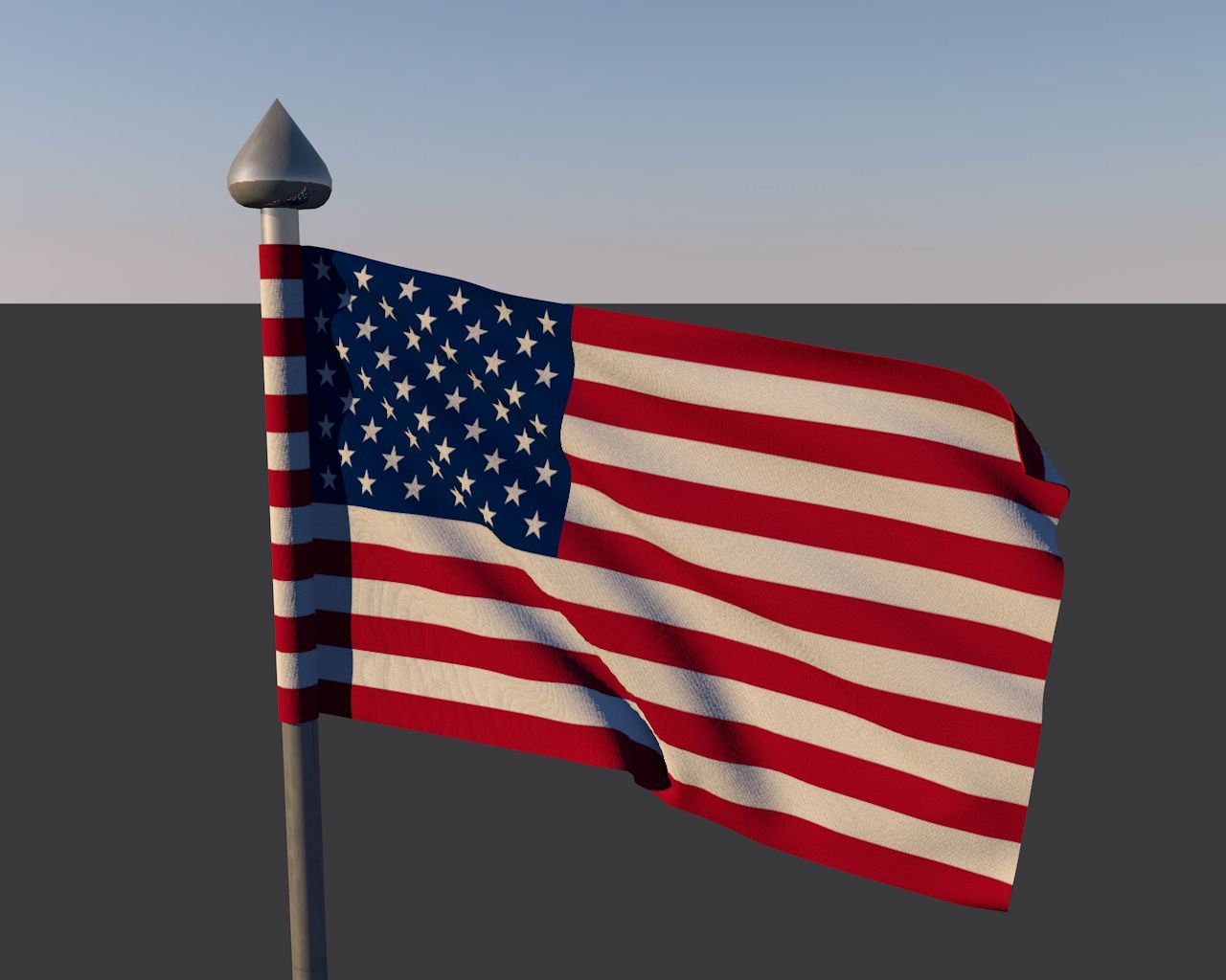 Flag_USA 3d model