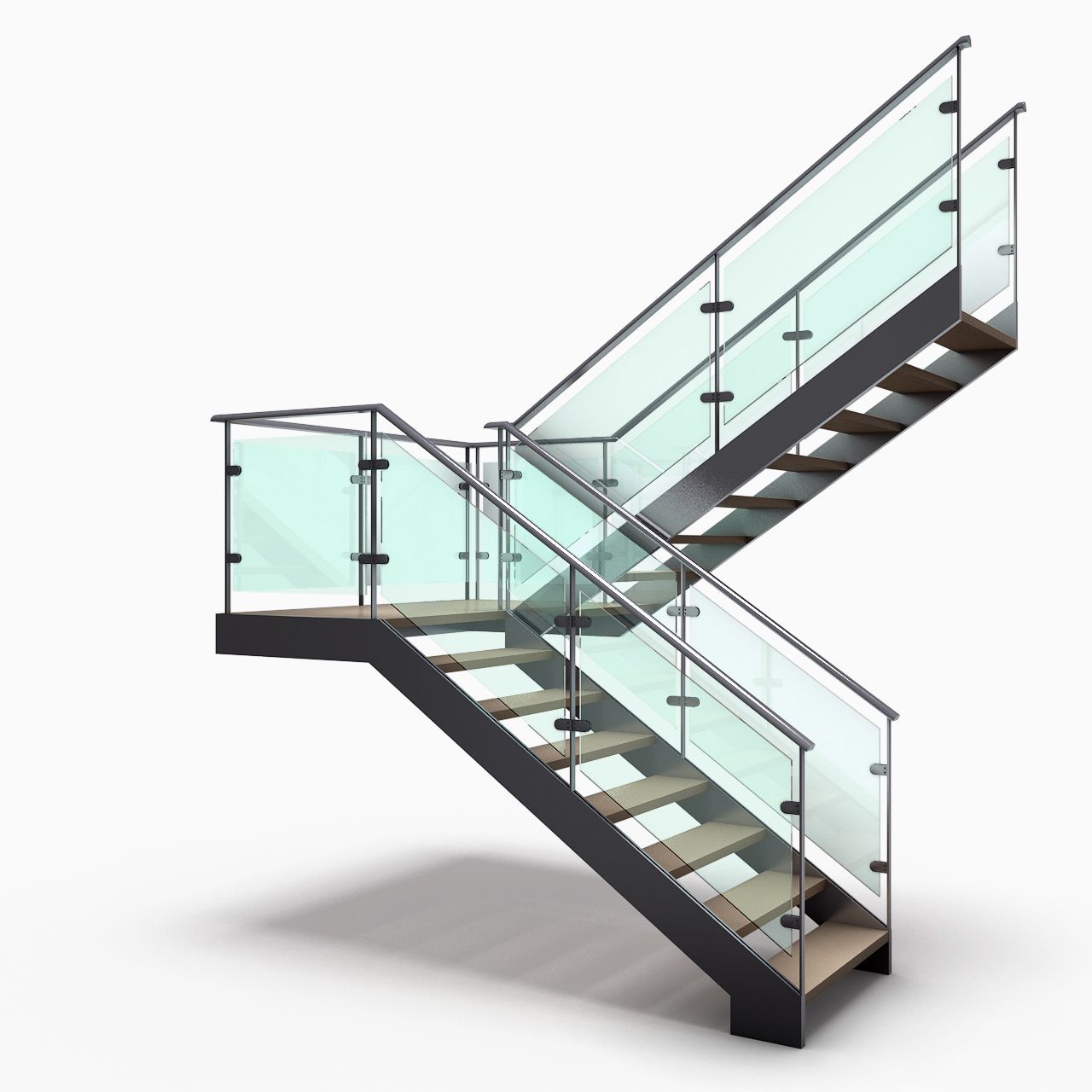 Moderne Treppe 3 3d model