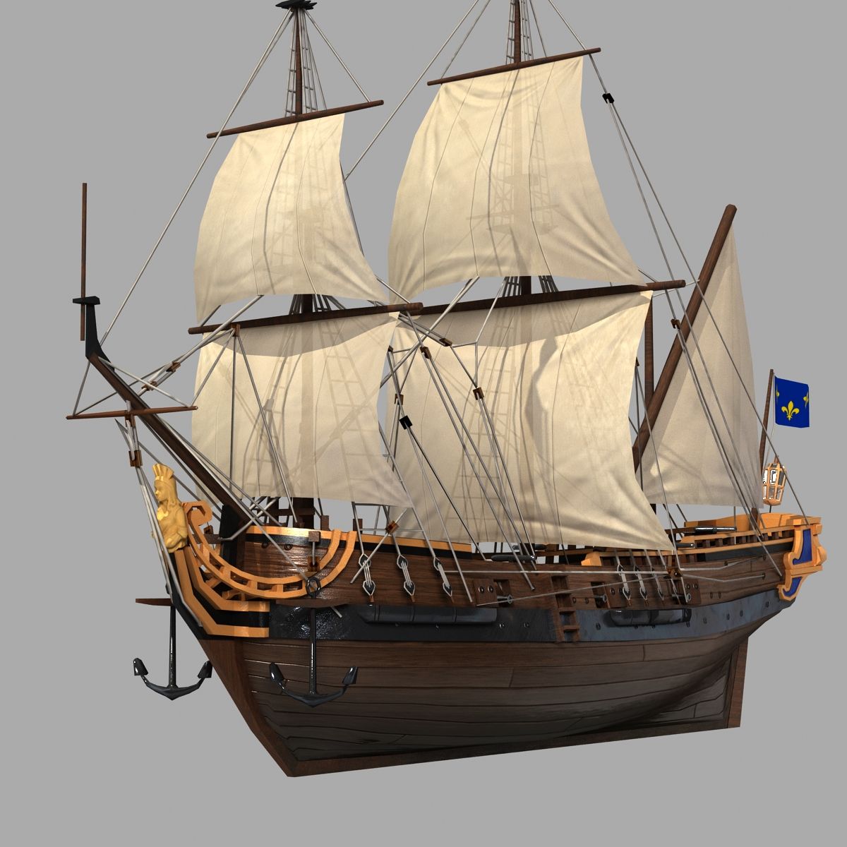 Segelschiff 3d model