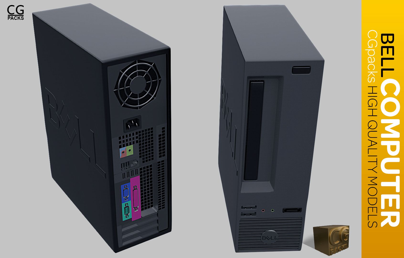 데스크탑 컴퓨터 3d model