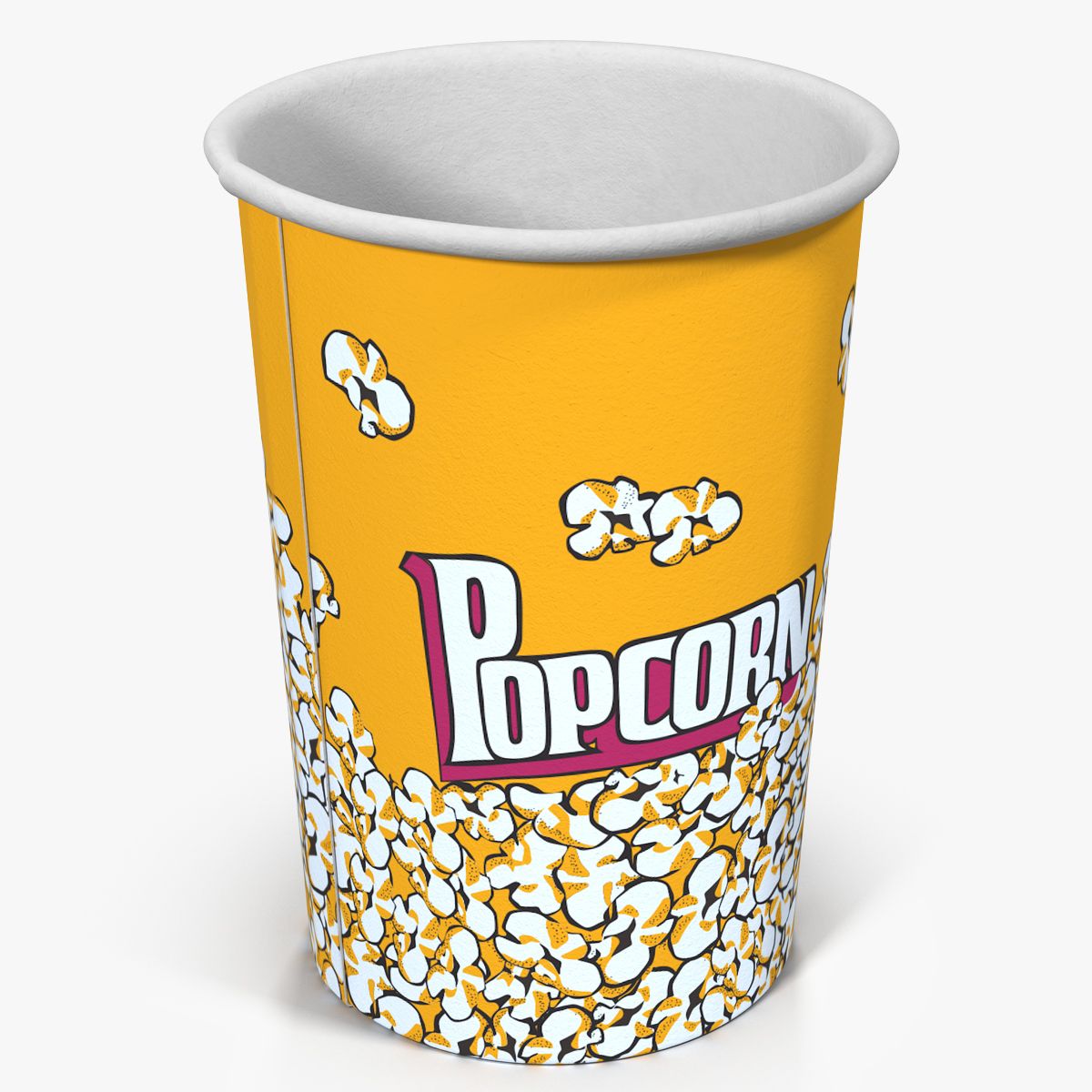 Tasse Popcorn 3 3d model