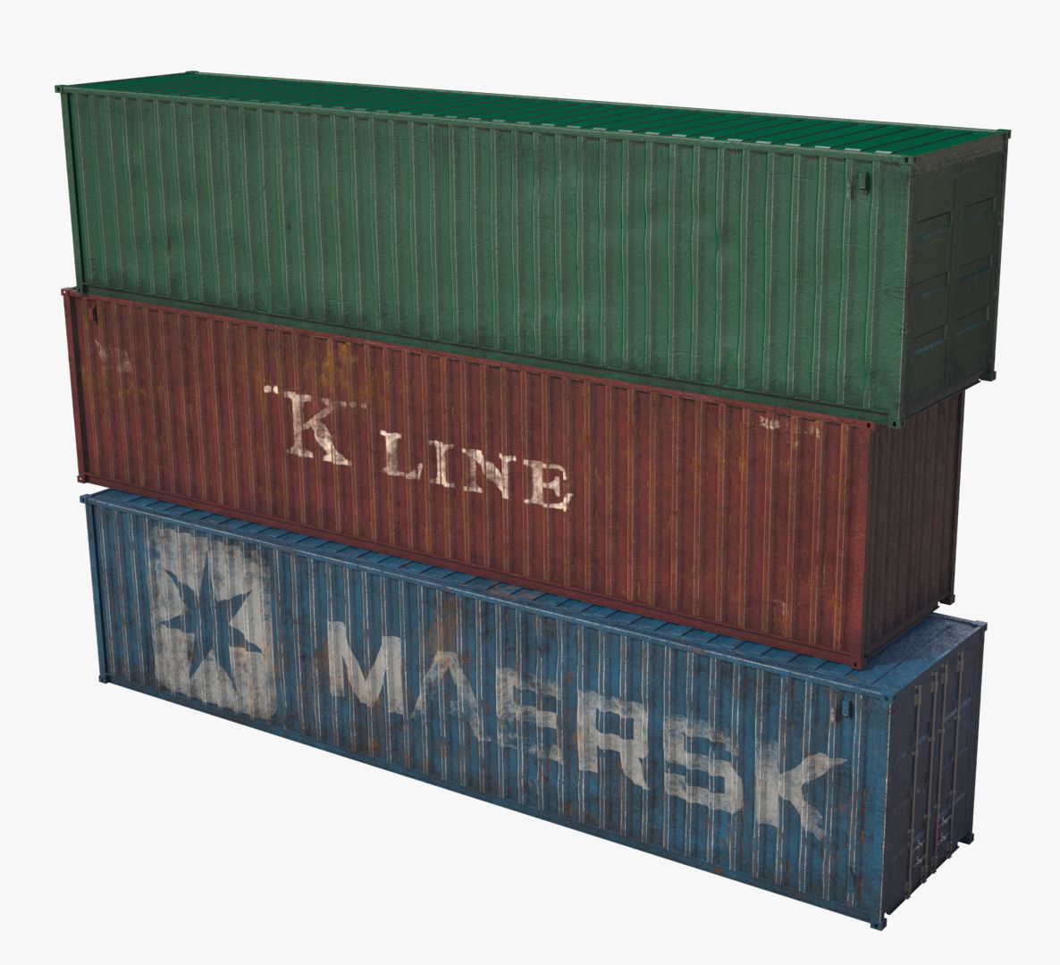 Shipping Containers 3d model