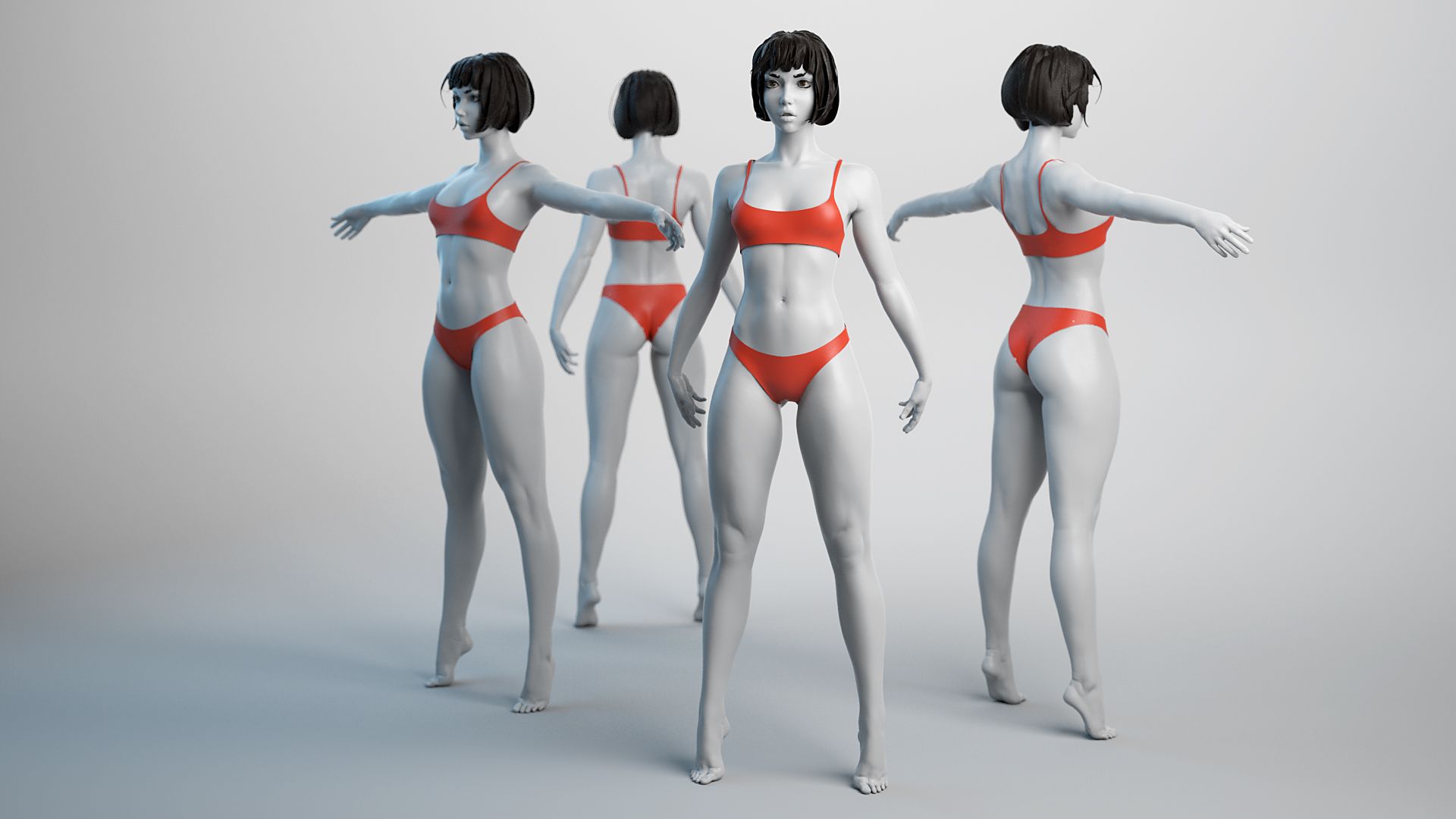 여성 베이스메쉬 02 3d model