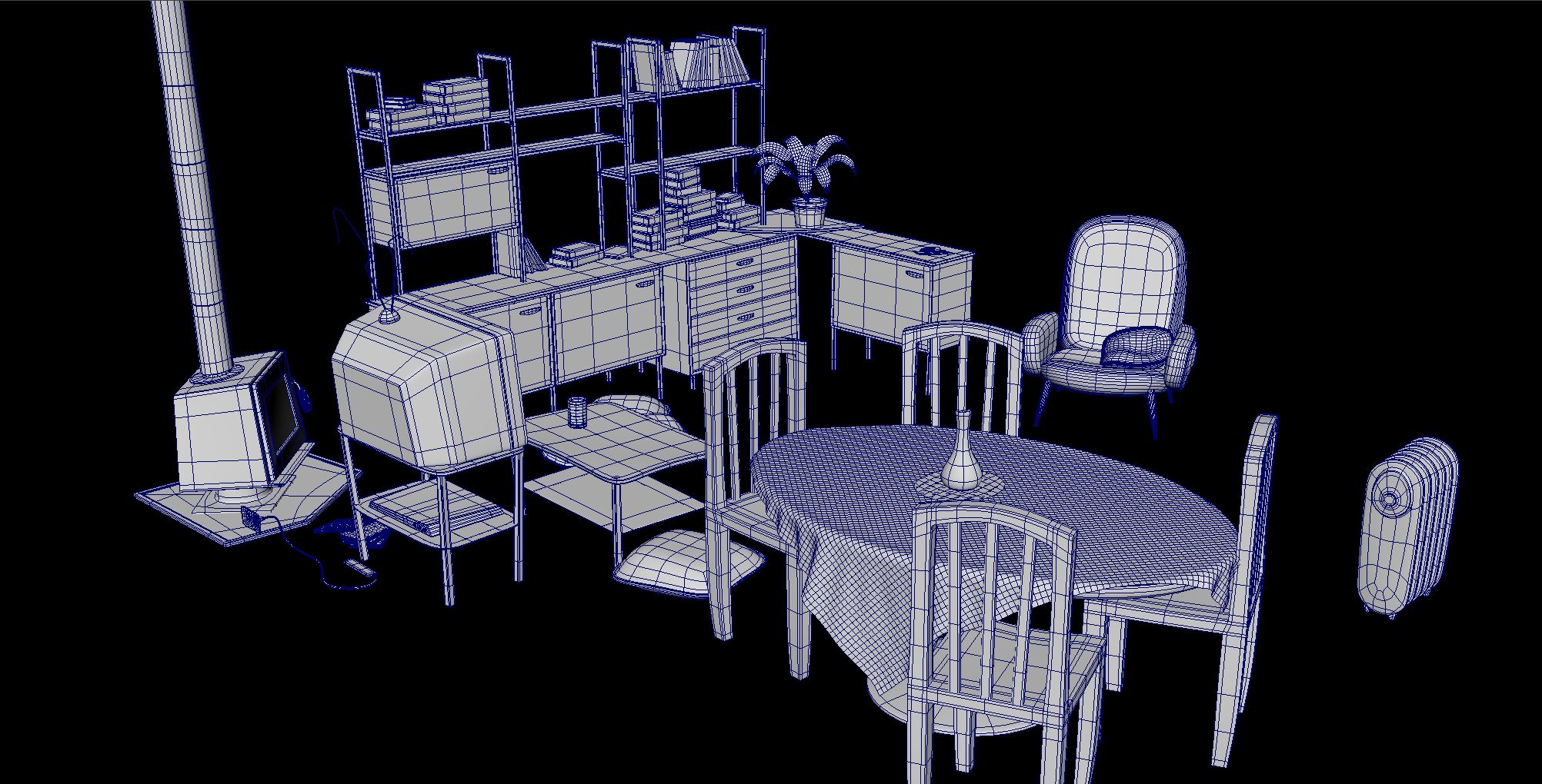 stilisierte Möbel 3d model