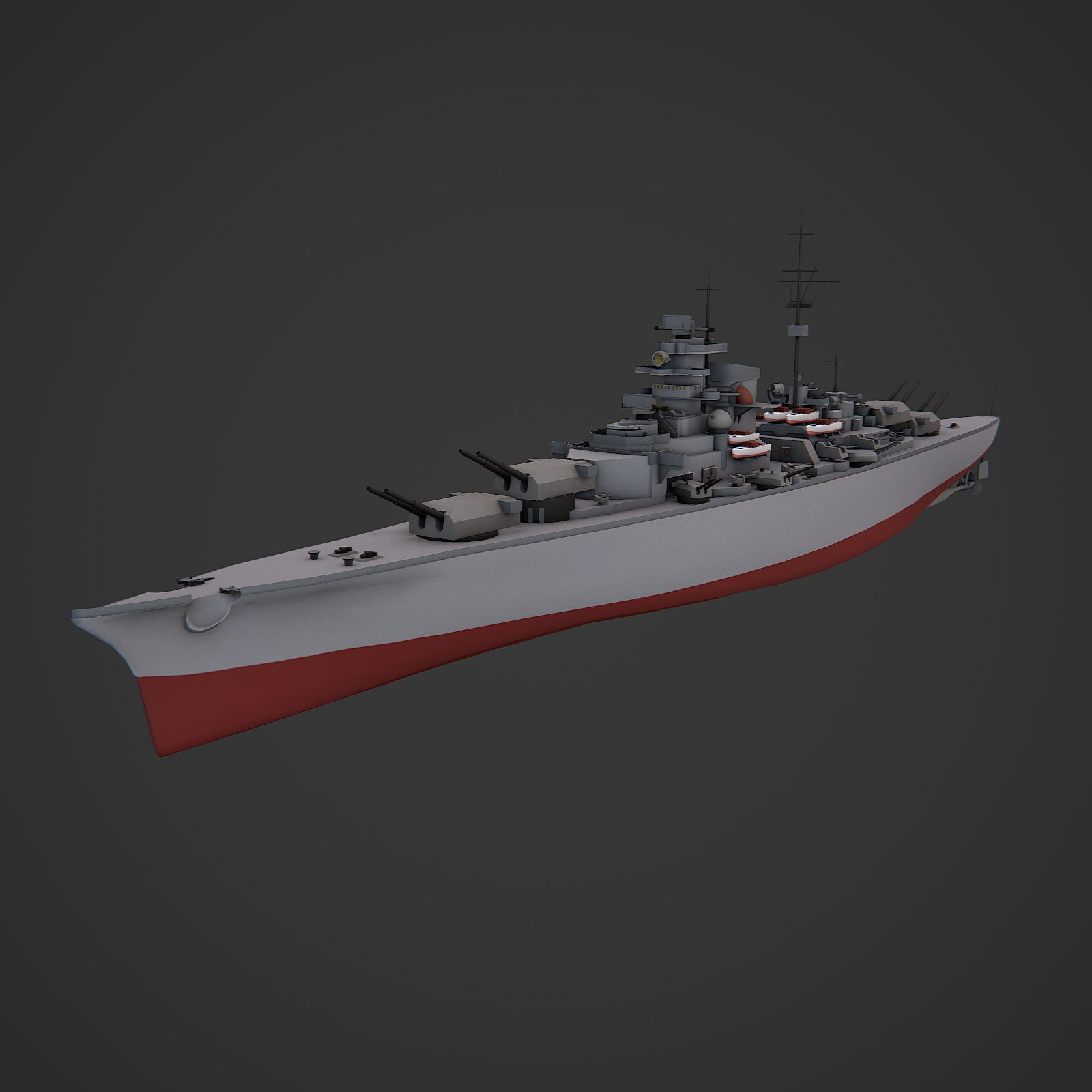 savaş gemisi 3d model