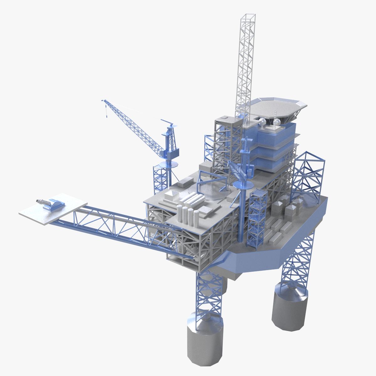 Offshore Jackup Rig 3d model