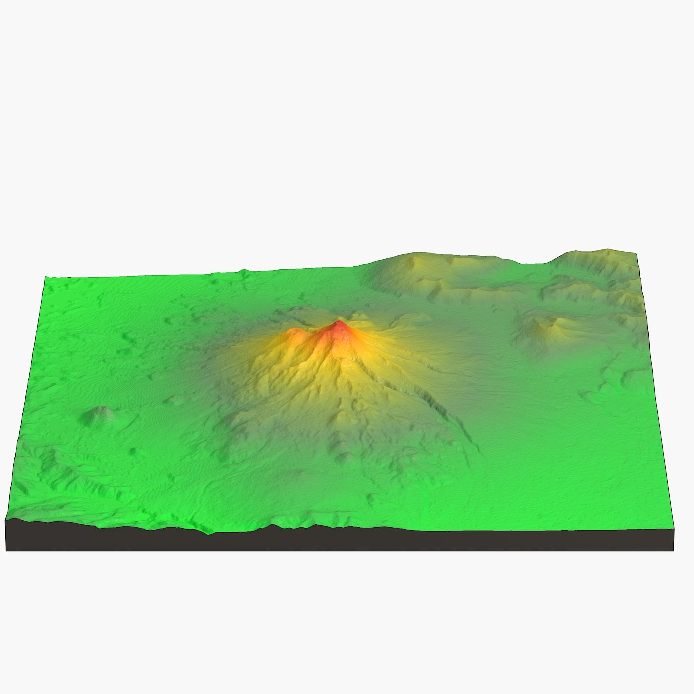 Mount Shasta landscape 3d model