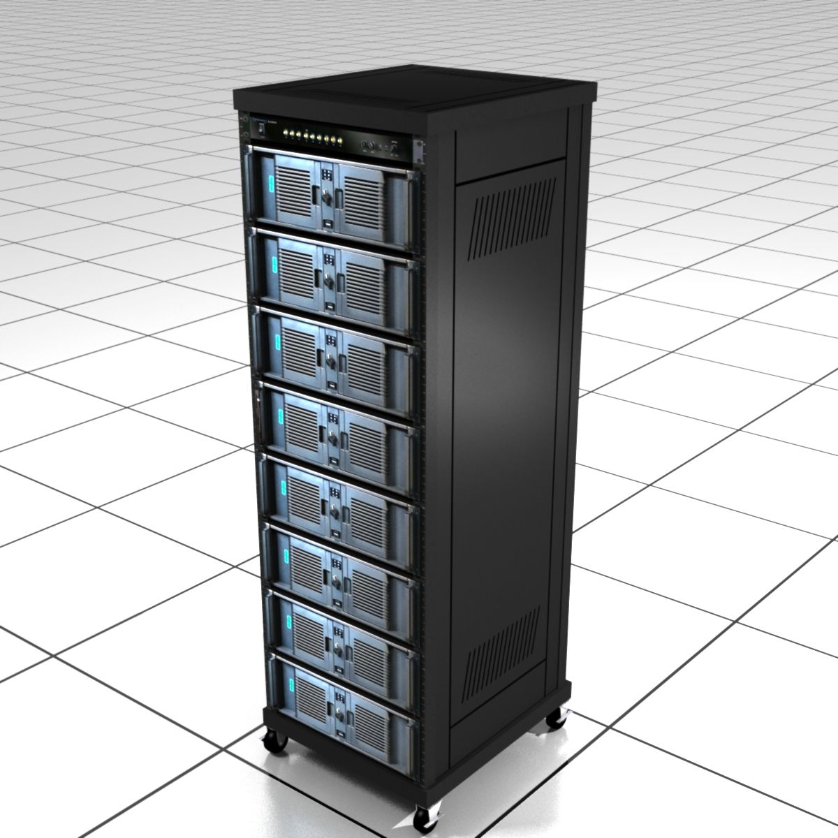 Computer Server Rack 3d model