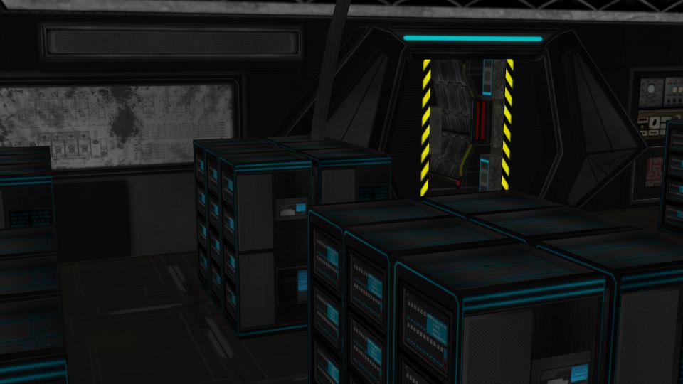 Sci Fi server room royalty-free 3d model - Preview no. 7