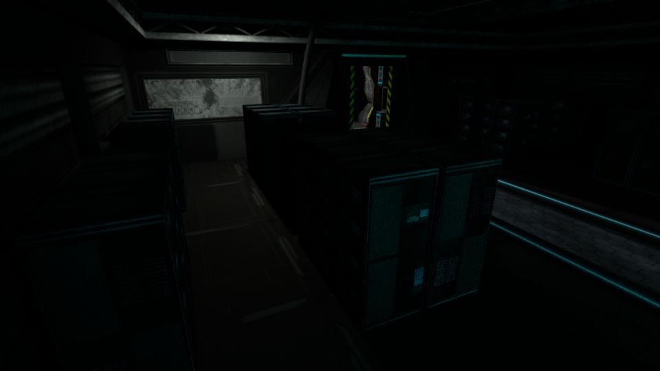 Sci Fi server room royalty-free 3d model - Preview no. 5