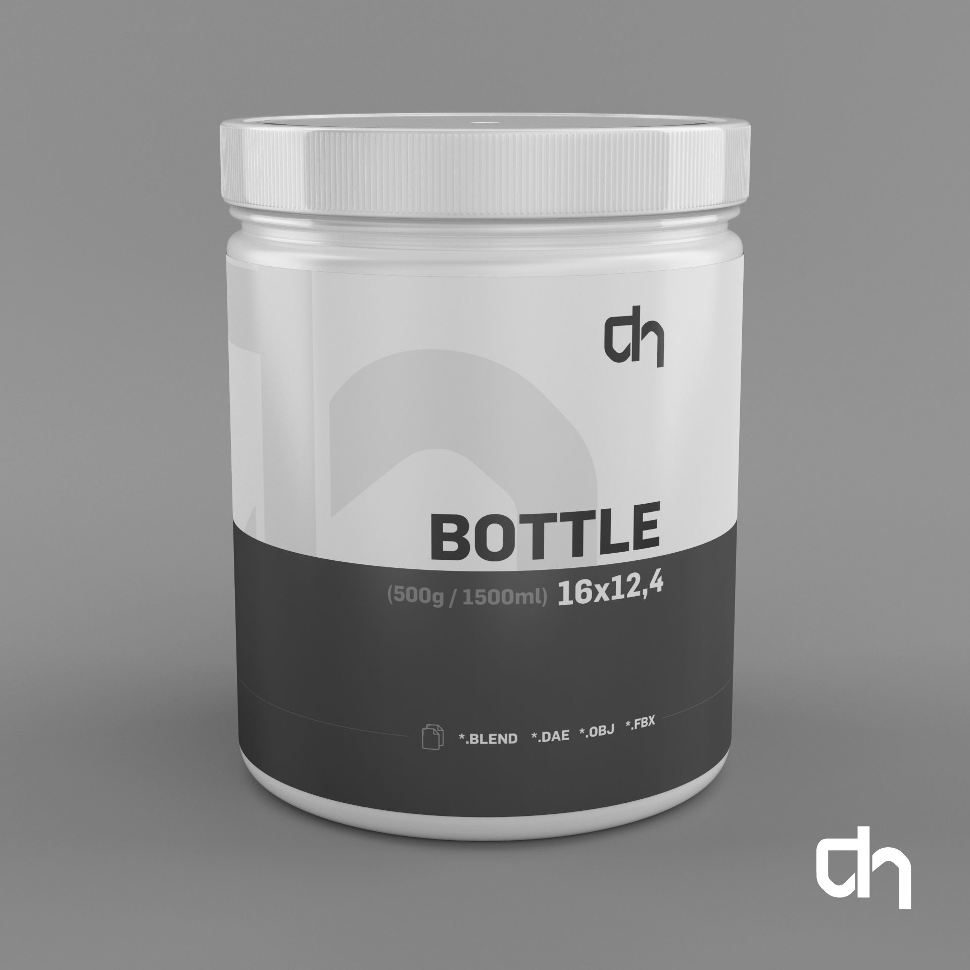 Flasche 16x12,4cm (1500ml) 3d model