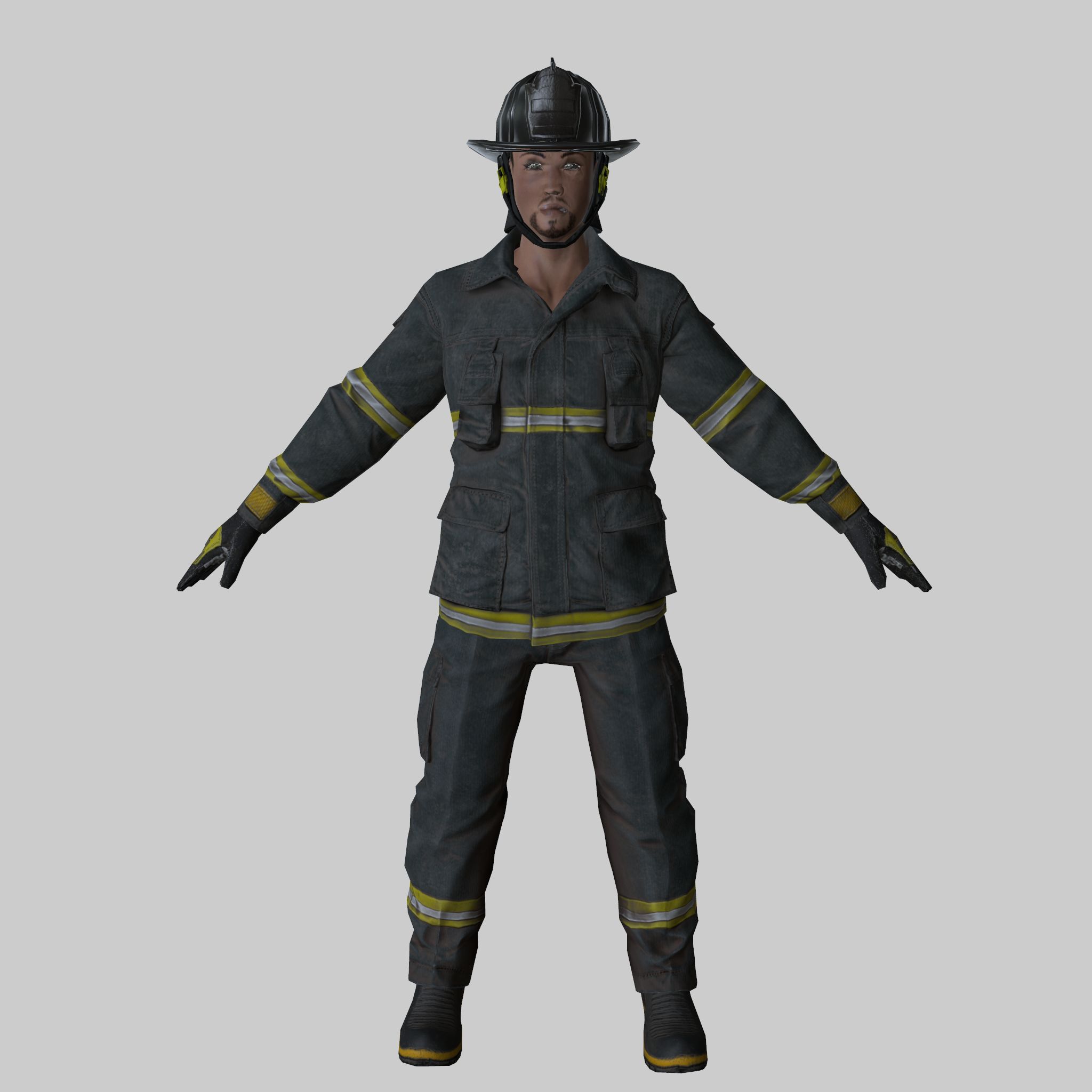 American Firefighter (Mobile Edition) 3d model