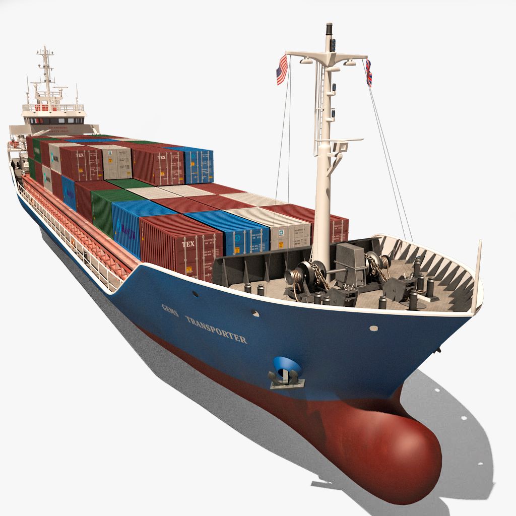 container ship 3d model