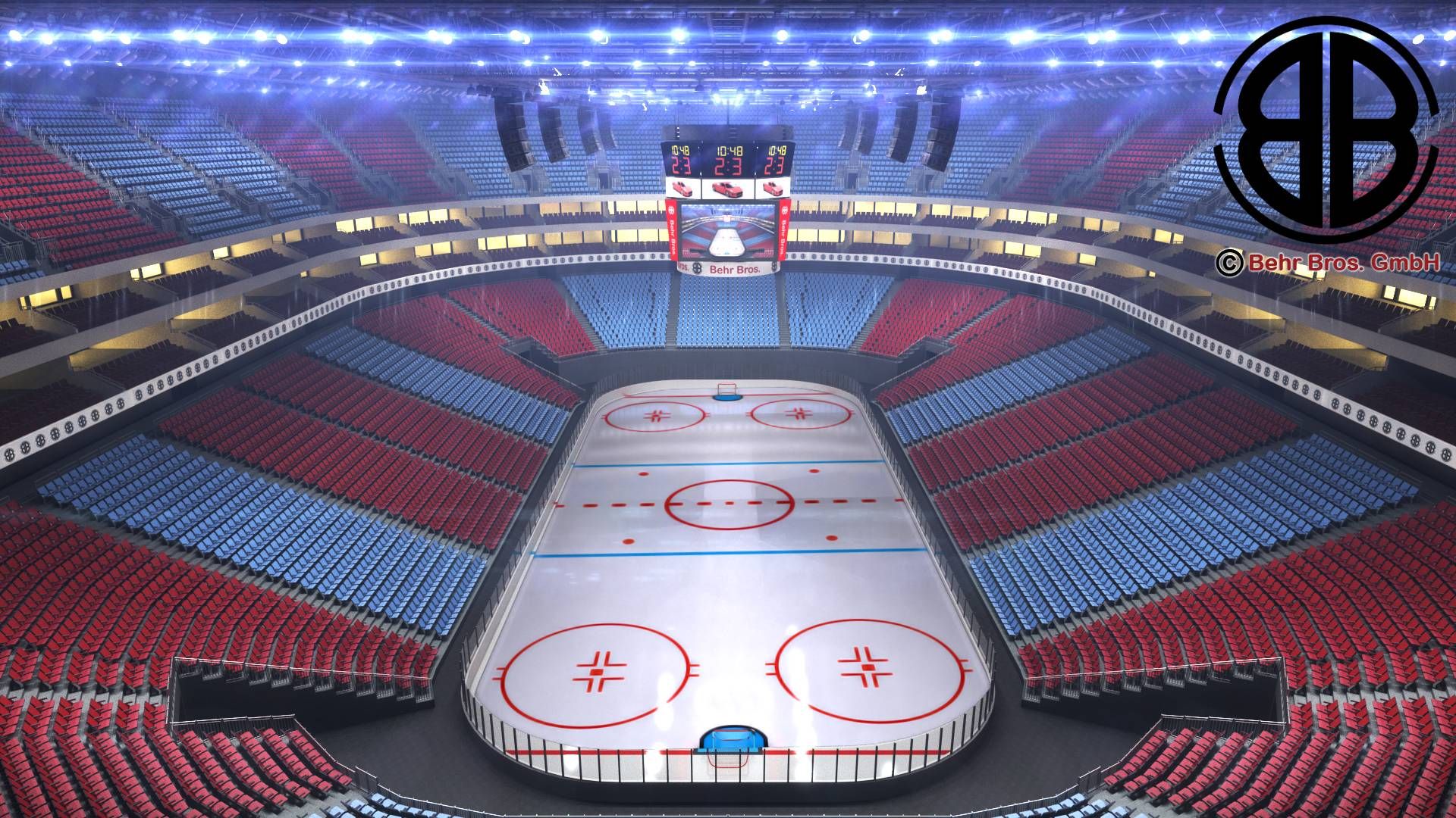 Ice Hockey Arena V2 3d model