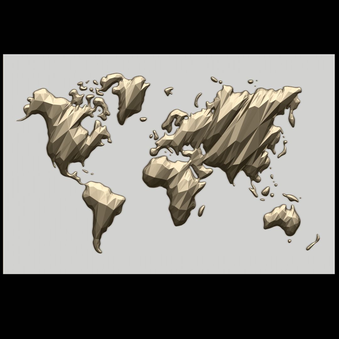 World Map 3d model