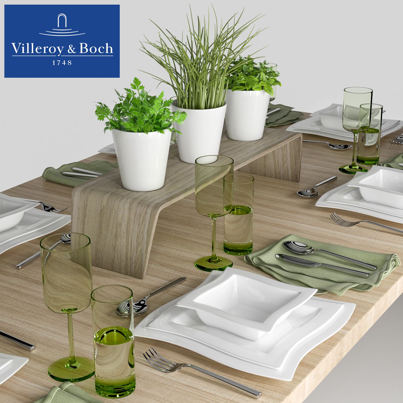 gedeck villeroy boch (grün) 3d model