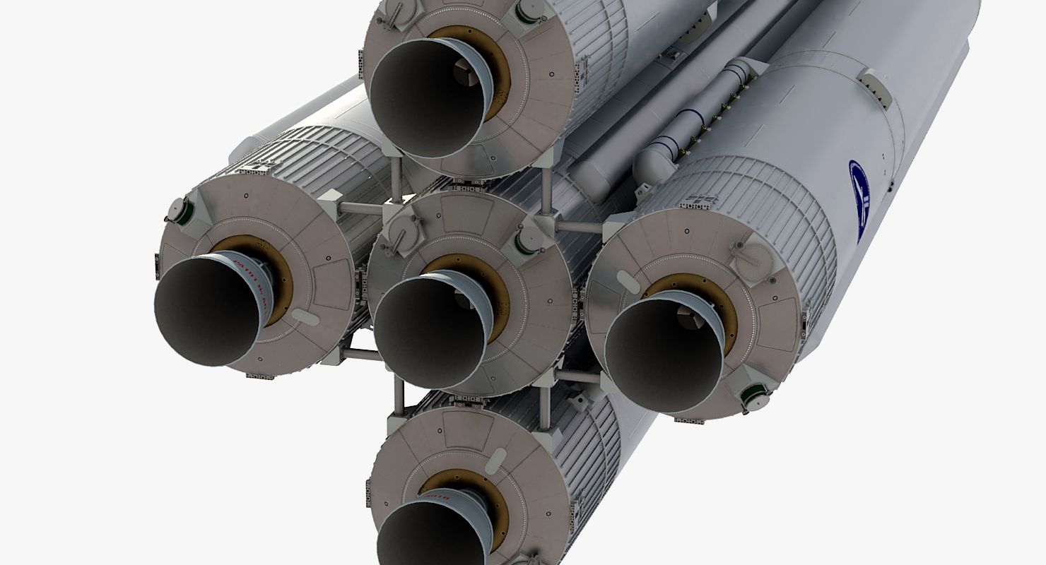 Heavy Launch Vehicle Angara-A5 royalty-free 3d model - Preview no. 8