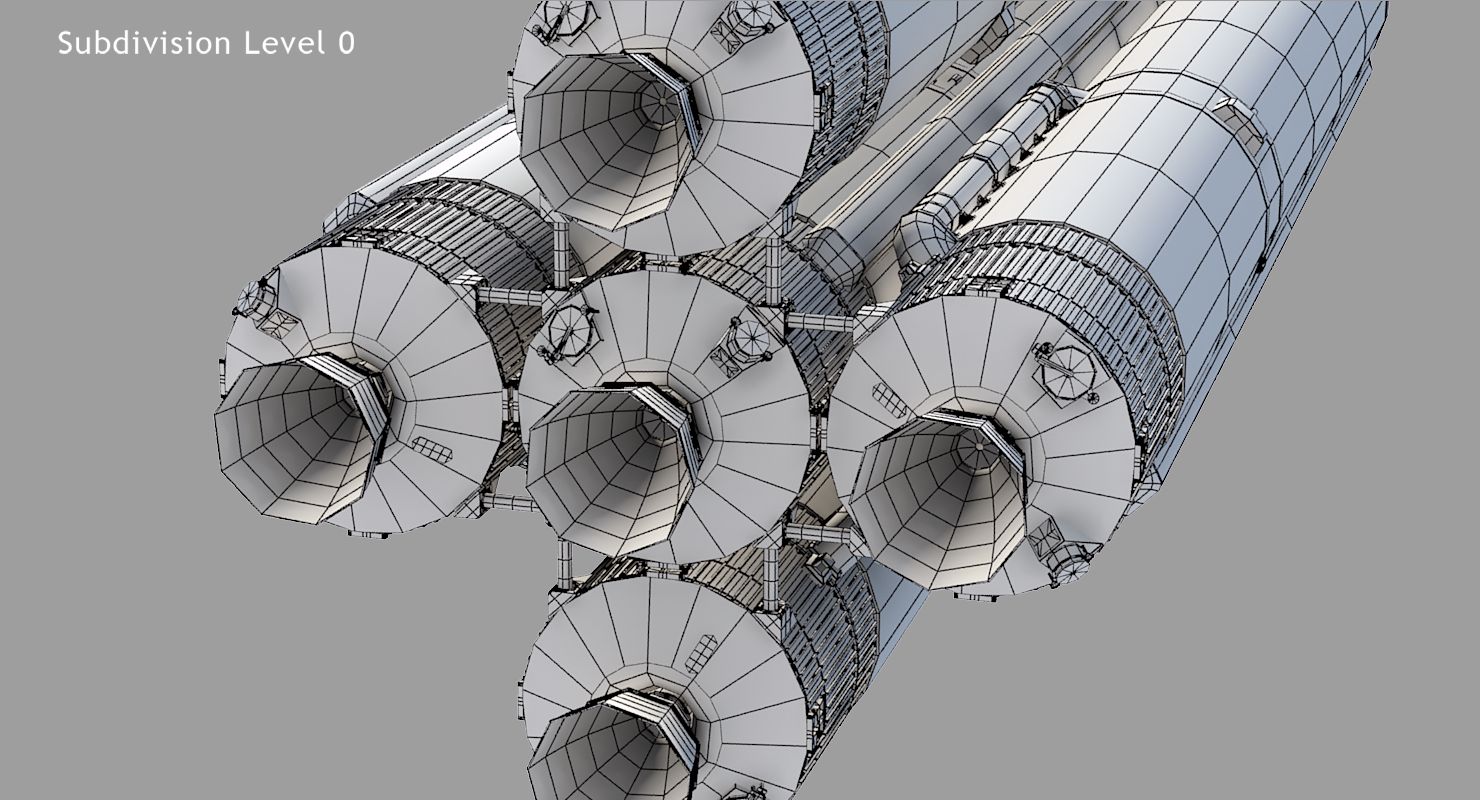 Heavy Launch Vehicle Angara-A5 royalty-free 3d model - Preview no. 9