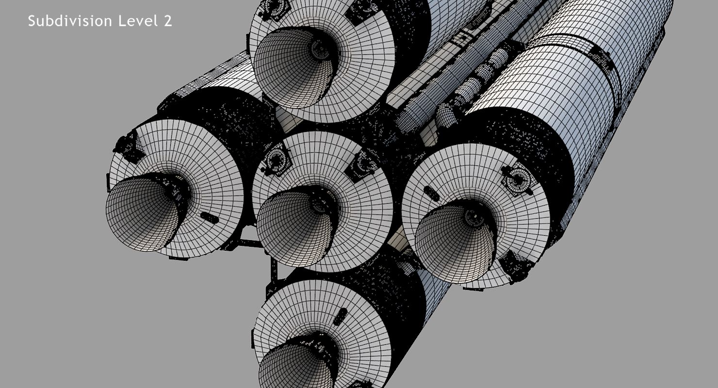 Heavy Launch Vehicle Angara-A5 royalty-free 3d model - Preview no. 11