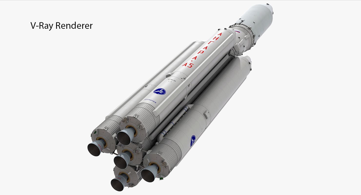 Heavy Launch Vehicle Angara-A5 royalty-free 3d model - Preview no. 28