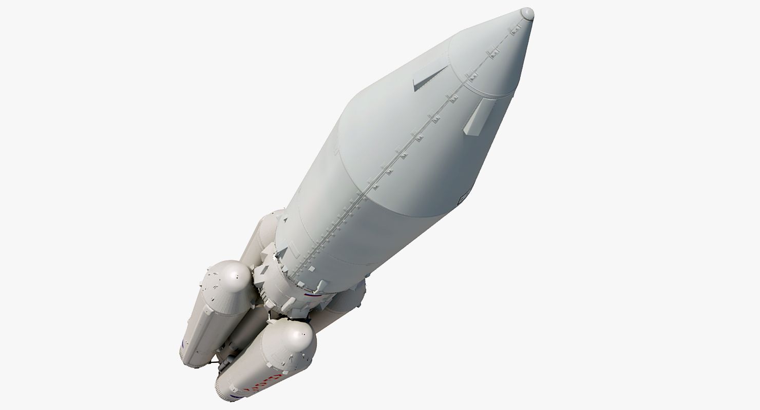 Heavy Launch Vehicle Angara-A5 royalty-free 3d model - Preview no. 26