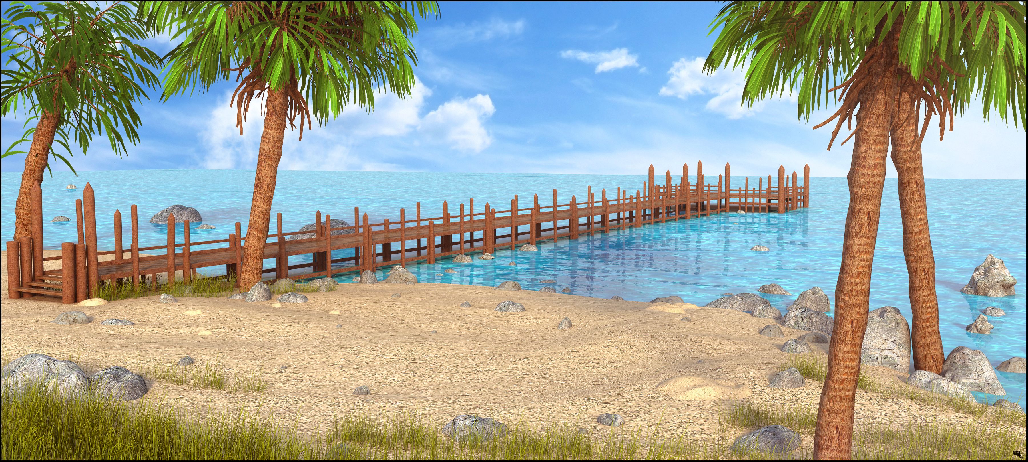 Dock Landscape 3d model