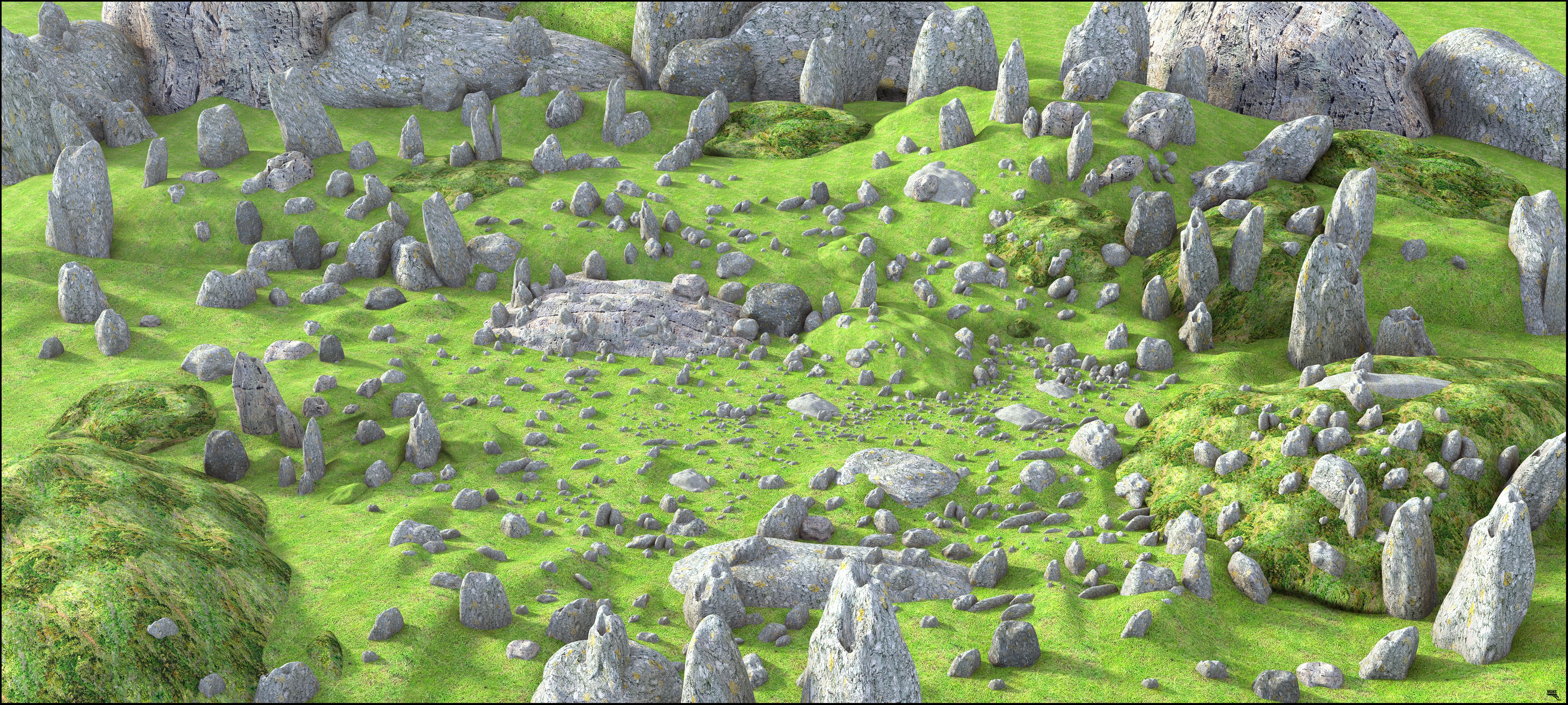 Mountain Rock Landscape 3d model