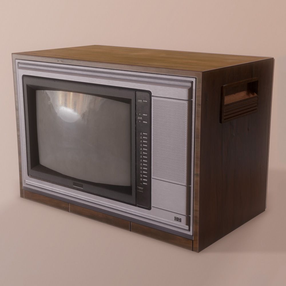 CRT TV 3d model