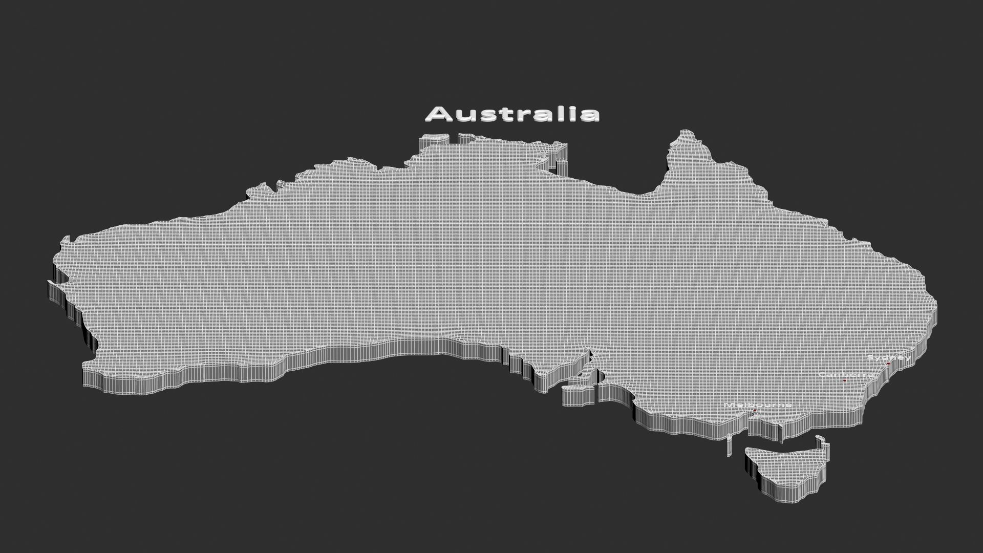 Australia map royalty-free 3d model - Preview no. 9