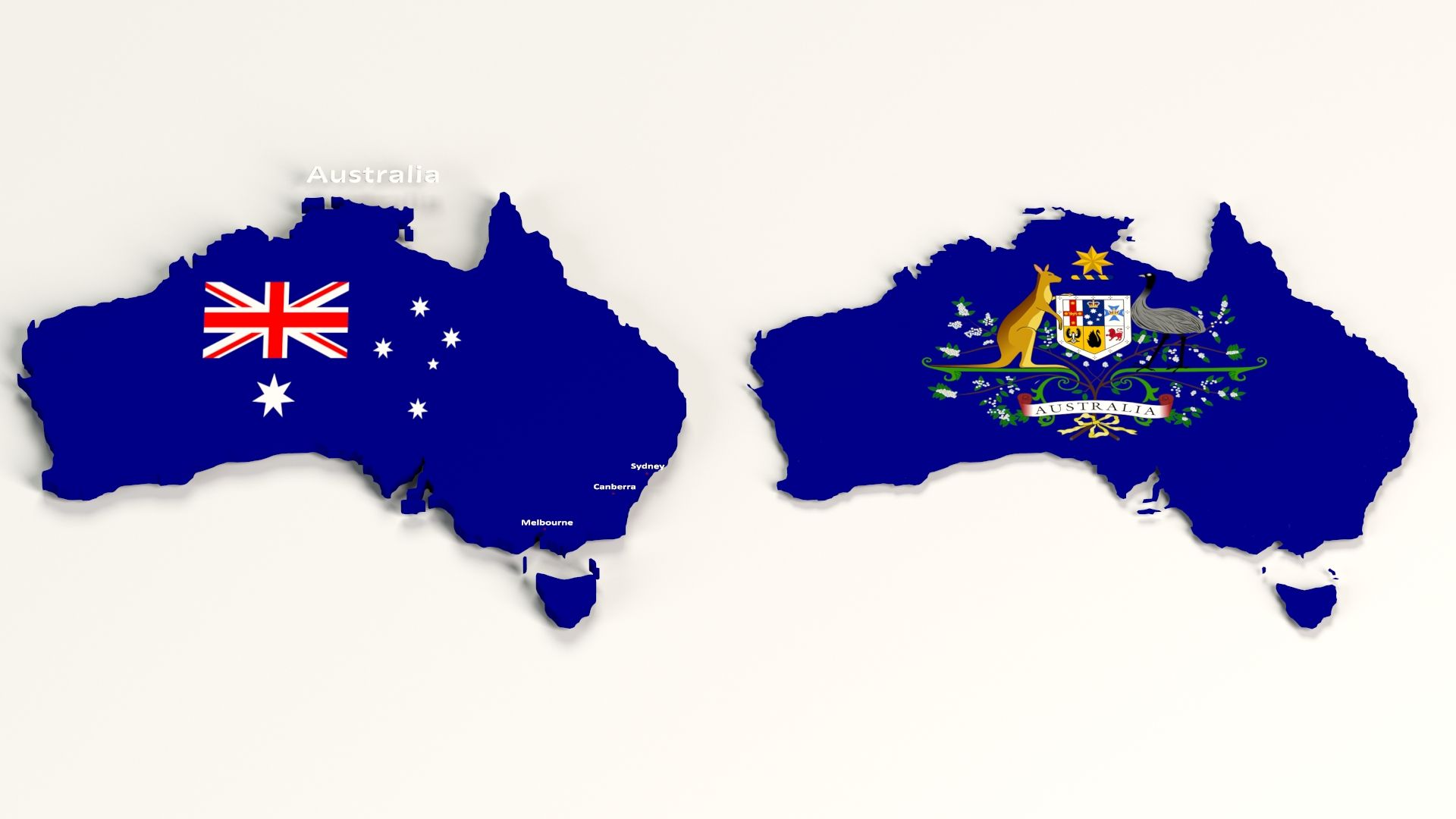 Australia map royalty-free 3d model - Preview no. 5