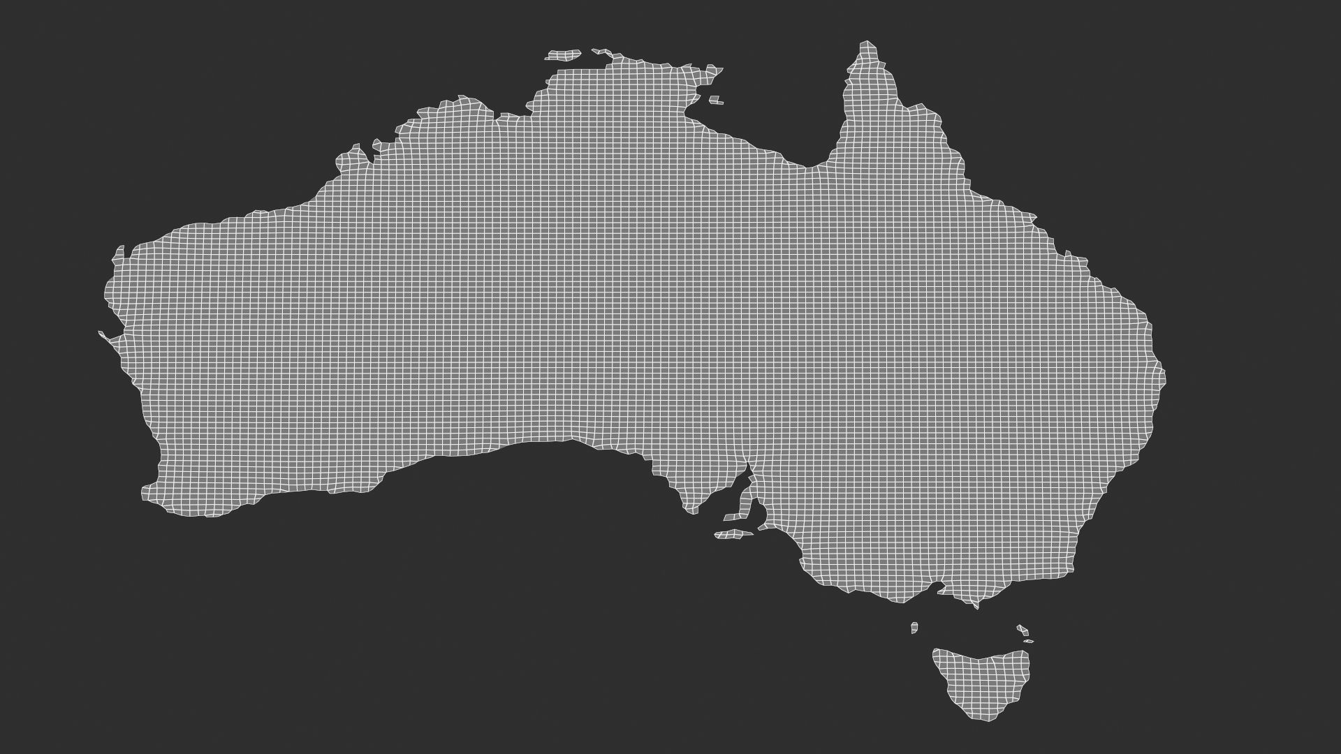 Australia map royalty-free 3d model - Preview no. 12