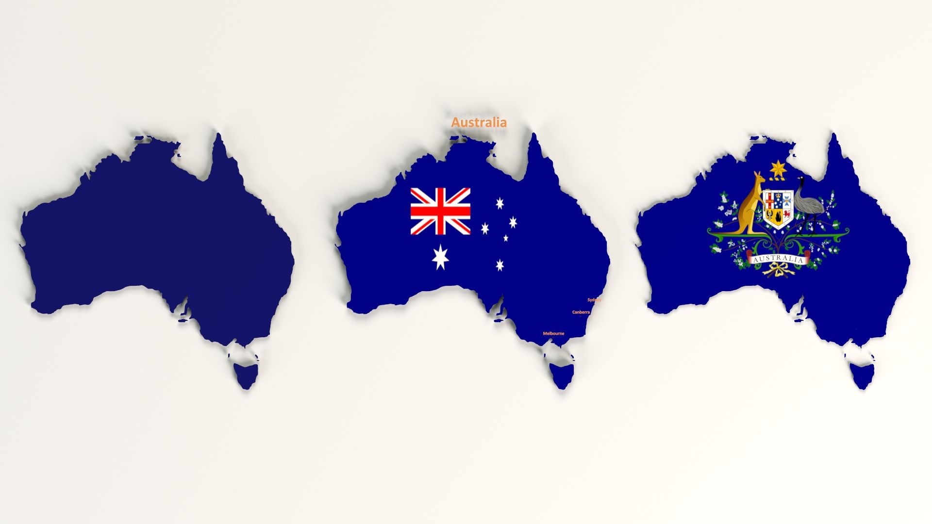 Australia map royalty-free 3d model - Preview no. 3