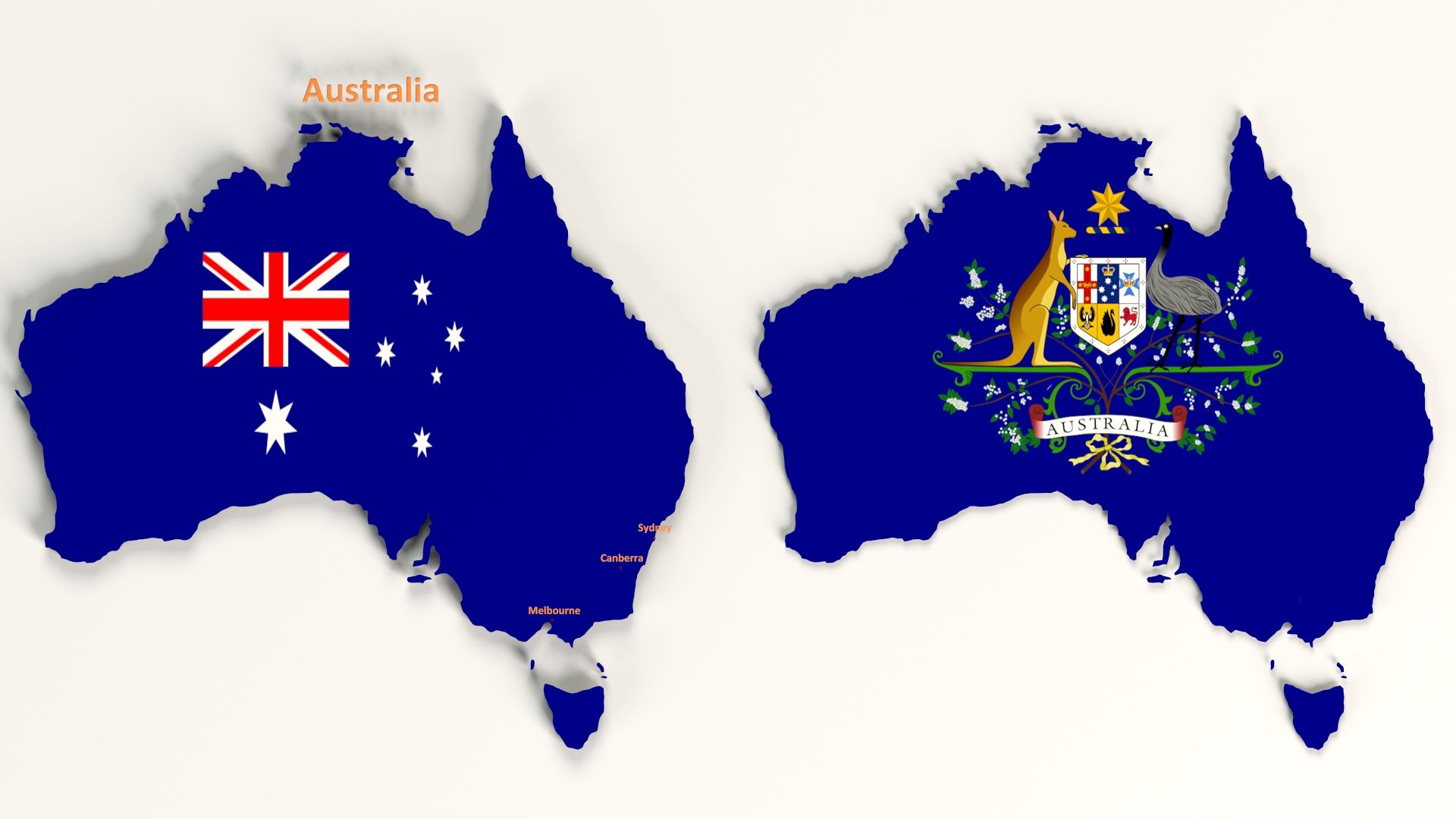 Australia map royalty-free 3d model - Preview no. 4