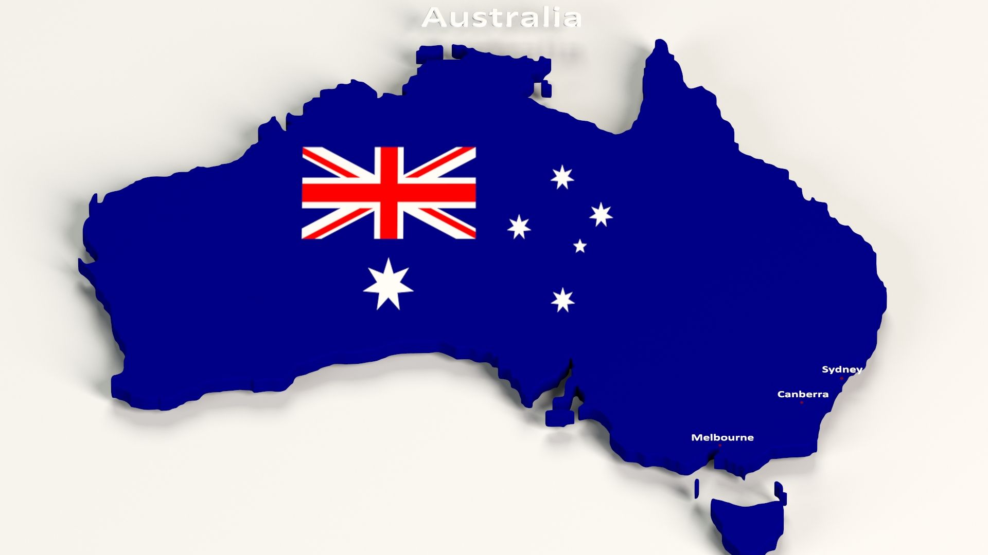 Australia map royalty-free 3d model - Preview no. 8