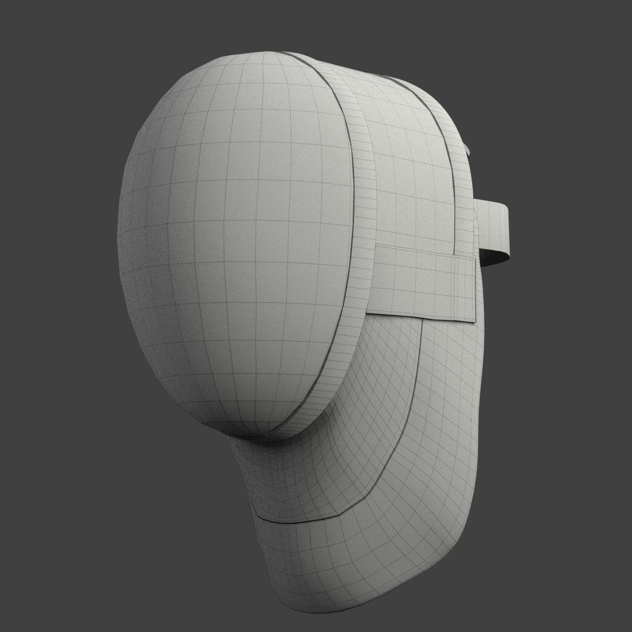 Fencing Helmet royalty-free 3d model - Preview no. 6